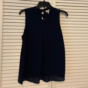 Navy Monteau Top